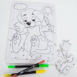Puzzle zum ausmalen Hund